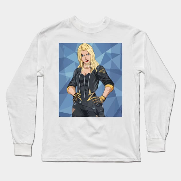 superheros Black Canary Long Sleeve T-Shirt by nonagobich